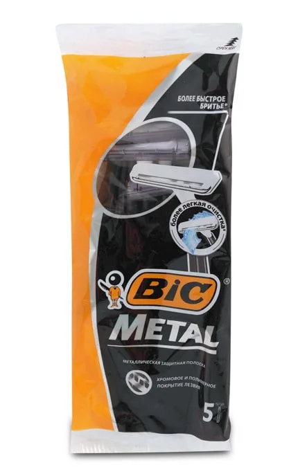Станок для гоління Bic Metal 1-лезо 5 шт
