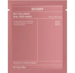 Гідрогелева маска з колагеном Bio Collagen Real Deep Mask Sheet з білою стає прозорою