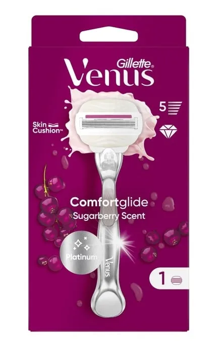 Станок для гоління жіночий Venus Comfortglide Sugarberry Plus Olay з 1 змінним картриджем