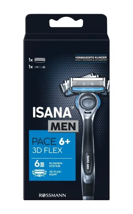Станок для гоління чоловічий Isana Men 6 лез 1 картридж 1 шт