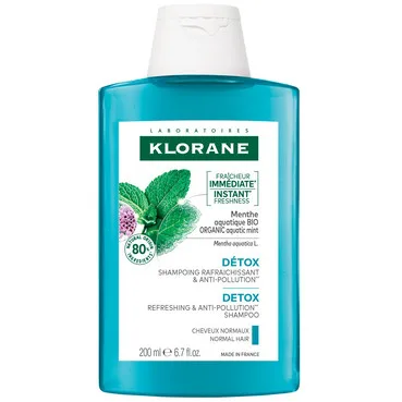 Детокс-шампунь БІО з екстрактом водної м'яти Klorane Anti-Pollution Detox Shampoo With Aquatic Mint