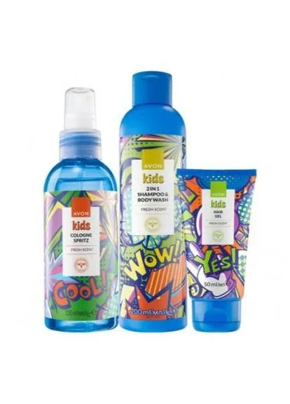 Дитячий набір для хлопчиків (shmp/gel/200 ml + h/gel/50 ml + aroma/water/150 ml) Avon (318679398)