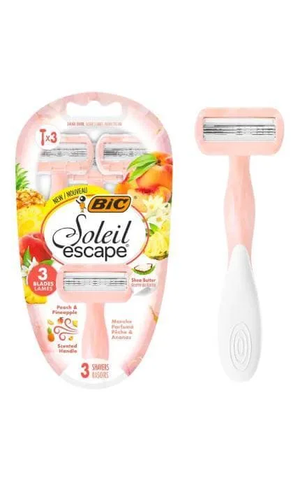 Станки для гоління Bic Soleil Escape Peach&Pineapple Жіночі 3 шт