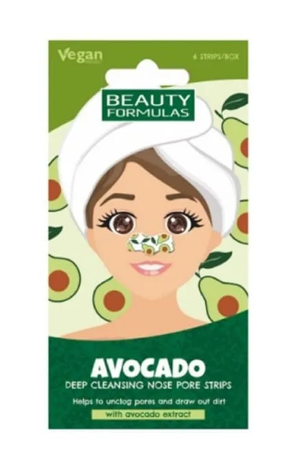 Стрічки для носа Beauty Formulas Avocado 6 шт