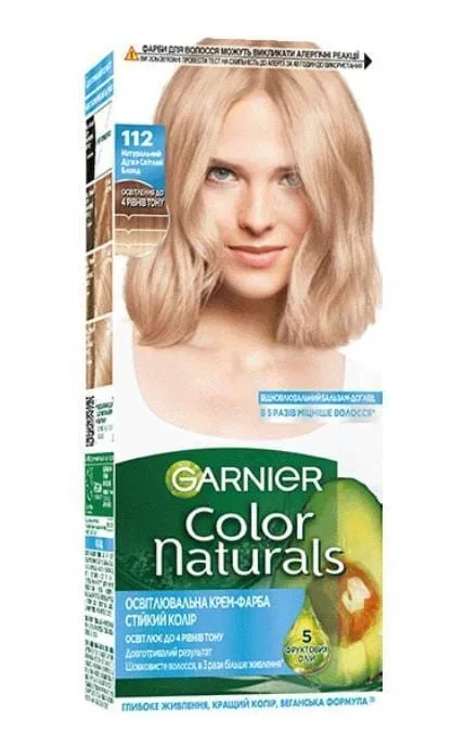 Стійка фарба для волосся Garnier Color Naturals Інтенсивне живлення 112 Натуральний Блонд 112 мл