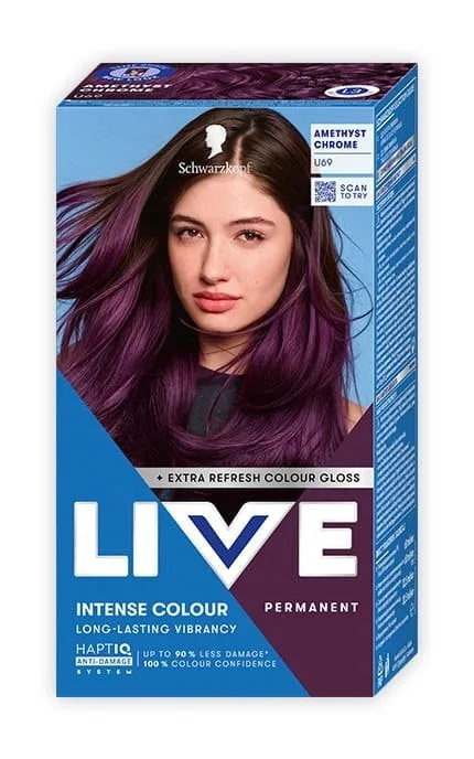 Стійка крем-фарба для волосся Schwarzkopf LIVE Urban Metallics U69 Благородний Аметист