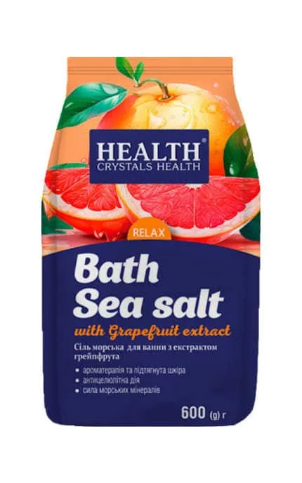 Сіль морська натуральна Crystals Health з екстрактом Грейпфрута 600 г