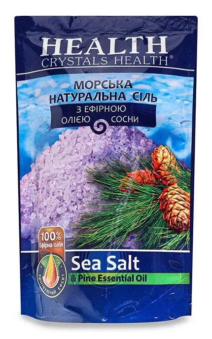 Сіль морська натуральна з ефірною олією сосни Crystals Health 500 г