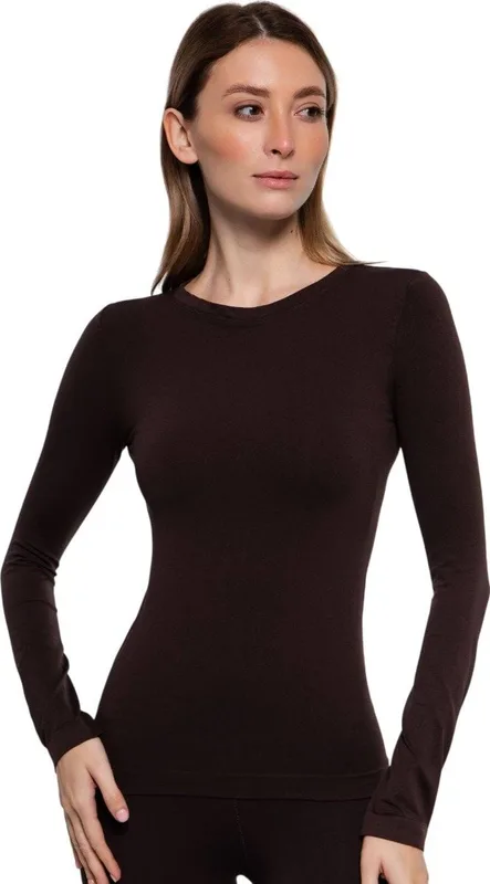 Лонгслів Giulia Longsleeve безшовний розмір S/M 01 chocolate
