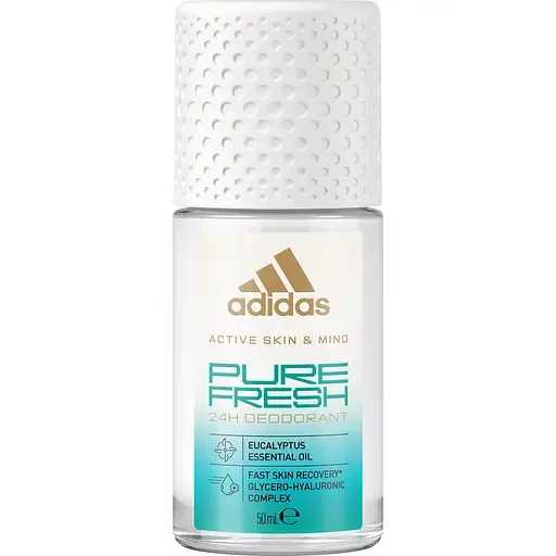 Дезодорант-антиперспірант кульковий Adidas Pure Fresh 24h 50 мл