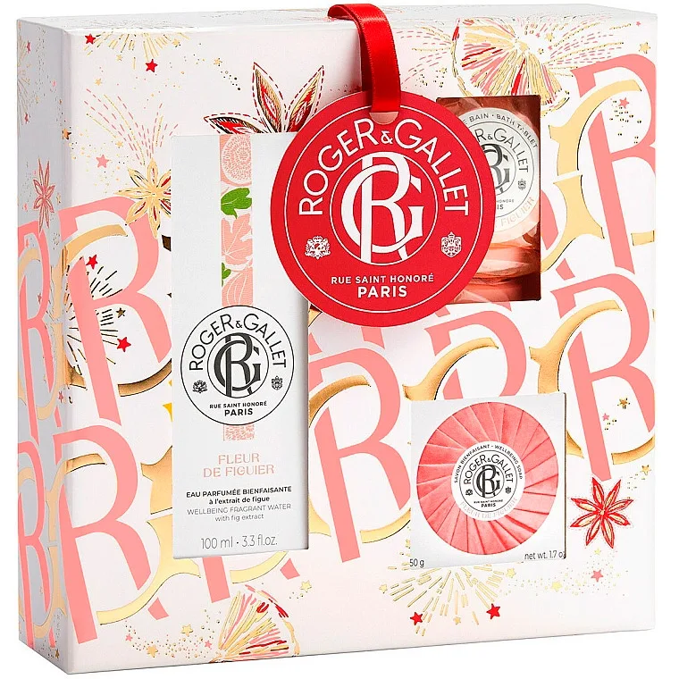 Набір Roger&Gallet (Роже&Галье) Квітка інжиру (вода 100 мл + мило 50 г + таблетки для ванни 3х25 г)