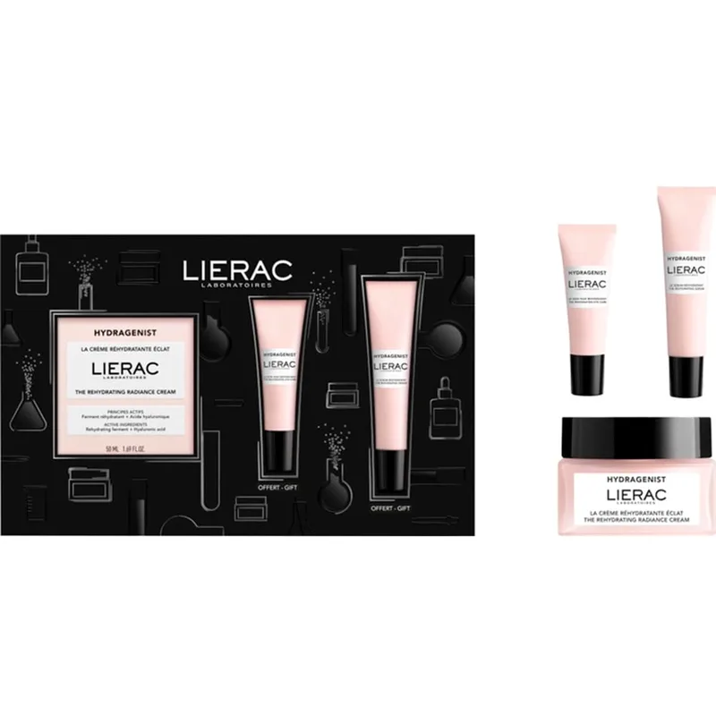 Набір новорічний Lierac (Лієрак) Hydragenist (Крем 50 мл + Сироватка 15 мл + Крем для контуру очей 7,5 мл)