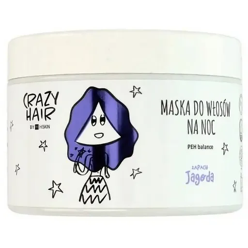 Нічна маска для волосся HiSkin Crazy Hair Чорниця, 300 мл