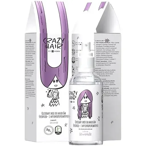 Мікс масел для волосся середньої та високої пористості HiSkin Crazy Hair Лаванда, 100 мл