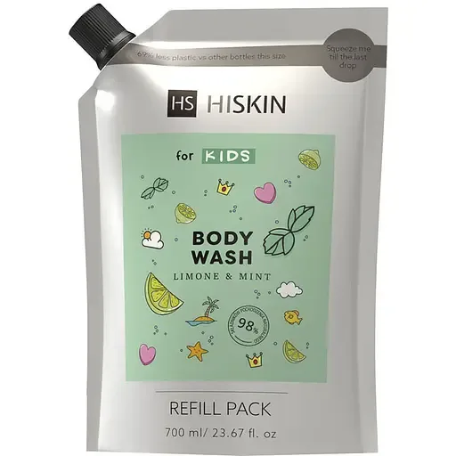 Дитячий гель для душу HiSkin Body Wash Лимон та м'ята 700 мл