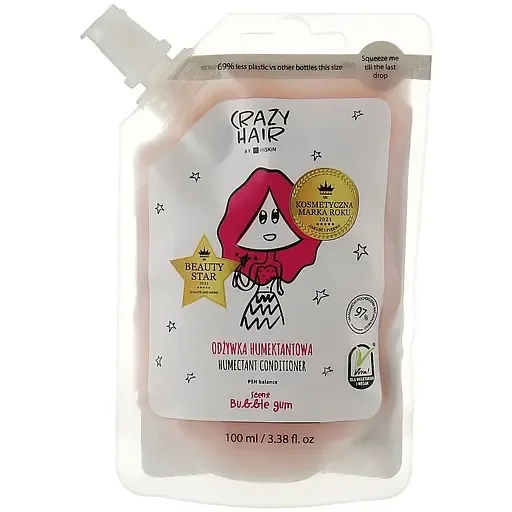 Зволожуючий кондиціонер для волосся HiSkin Crazy Hair Humectant Bubble Gum дойпак