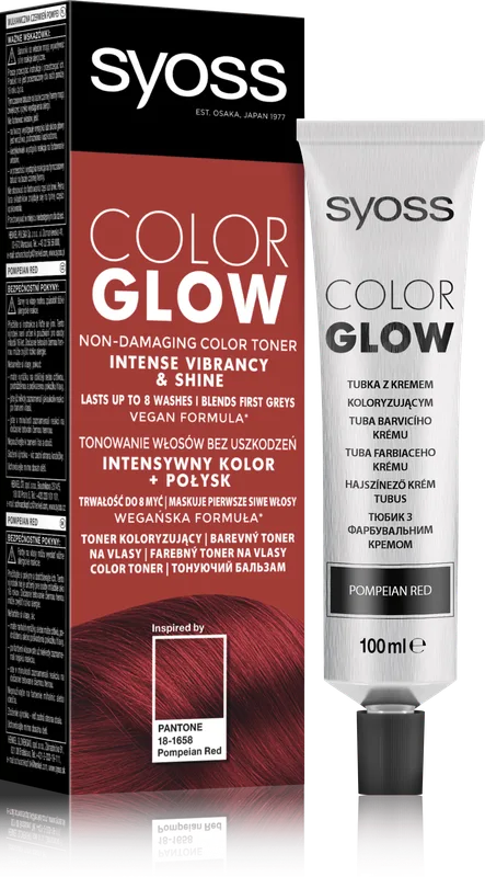 Тонуючий бальзам без аміаку для волосся SYOSS Color Glow Палкий Червоний 100 мл