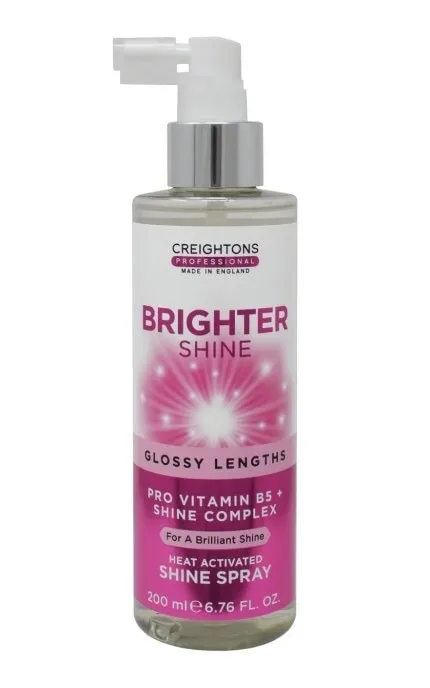 Термоактивний спрей Creightons Professional Brighter Shine Heat Activated Shine Spray для додання блиску волоссю 200 мл