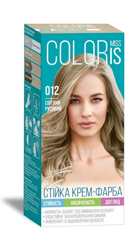Фарба для волосся Miss Coloris 012 Світлий русявий