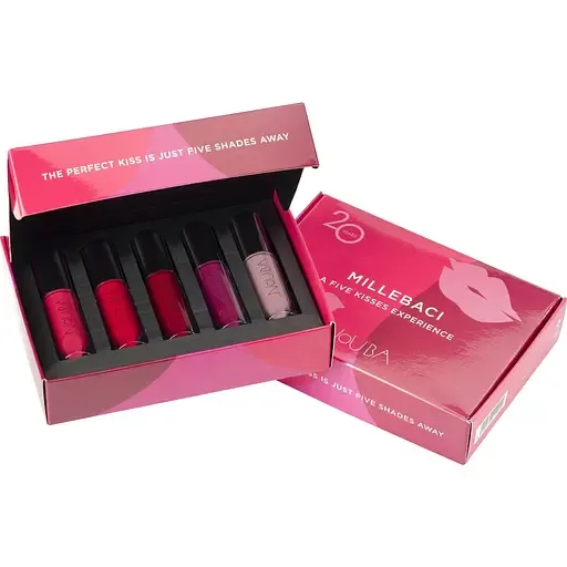 Набір міні стійких помад Nouba Millebaci Kisses Experience n.1, 5 шт.