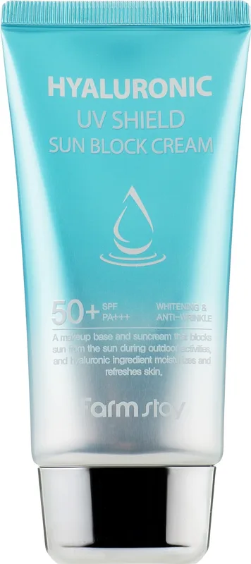 Крем для обличчя FarmStay Hyaluronic Acid SPF50+ сонцезахисний зволоження та пружність 60 г