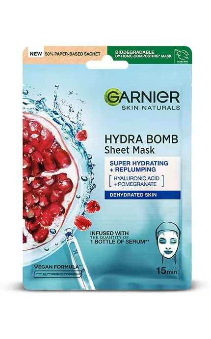 Тканинна маска для обличчя Garnier Skin Naturals Зволоження та догляд навіть для зневодненої шкіри 32 г