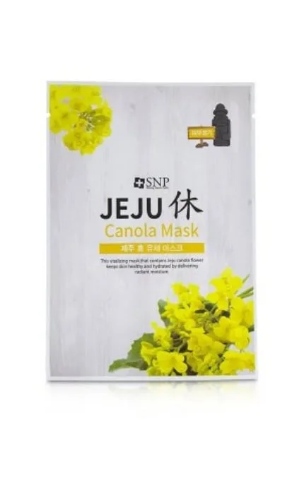 Тканинна маска для обличчя SNP Jeju Rest Canola Відновлювальна 22 мл