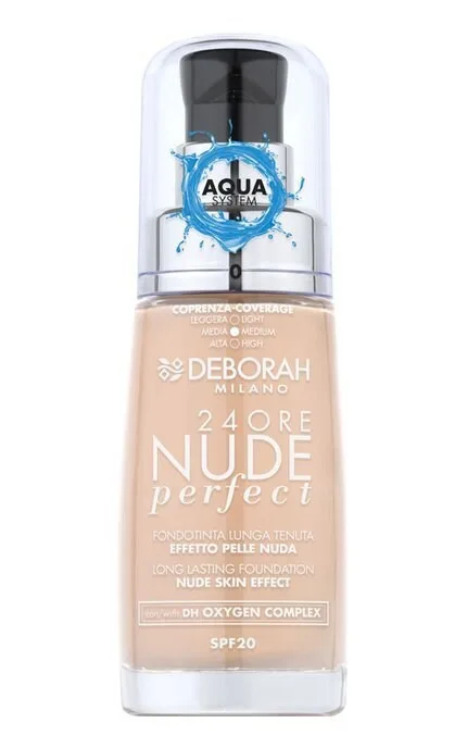 Тональна основа Deborah 24Ore Nude Perfect Foundation SPF 20 0 Fair Rose 30 мл