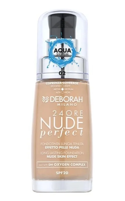 Тональна основа Deborah 24Ore Nude Perfect Foundation SPF 20