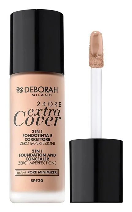 Тональна основа Deborah Extra Cover 24ore 2 in 1 Foundation&Concealer SPF20 02 Beige 30 мл