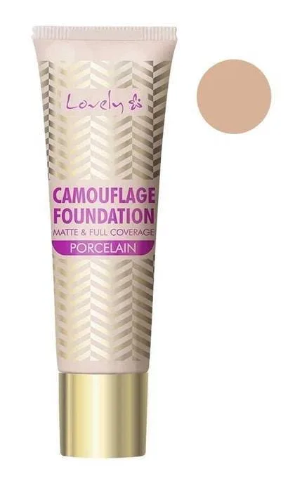Тональна основа для обличчя Lovely Camouflage з високим покриттям 1 Porcelain 25 г