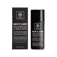 Крем Apivita MENS CARE при зморшках і ознаках втоми обличчя і шкіри навколо очей з кардамоном проп
