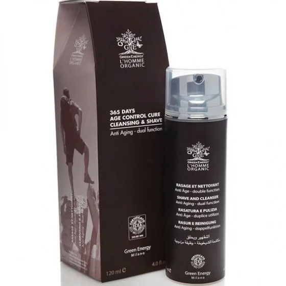 Green Energy Organics L'Homme Cleansing & Shave - Бальзам для гоління і вмивання омолоджуючий для чоловіків