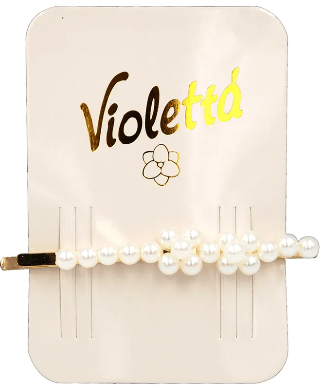 Невидимка для волосся Violetta з намистинами 1 шт