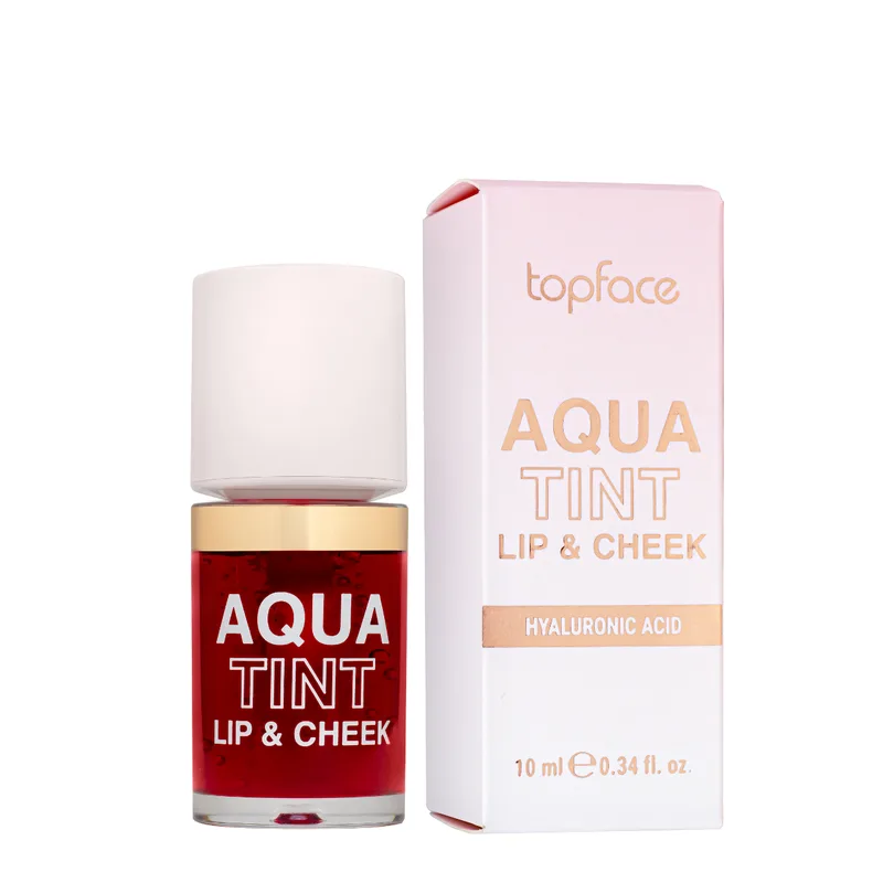 Помада тінт для губ та щік Рідка topface Aqua Tint Lip & Cheek на водній основі 10 мл РТ215 01 Cherry Jam Вишневий