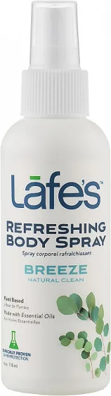 Lafe's Refreshing Body Spray Breeze Natural Clean - Дезодорант-спрей для тіла "Природна чистота"