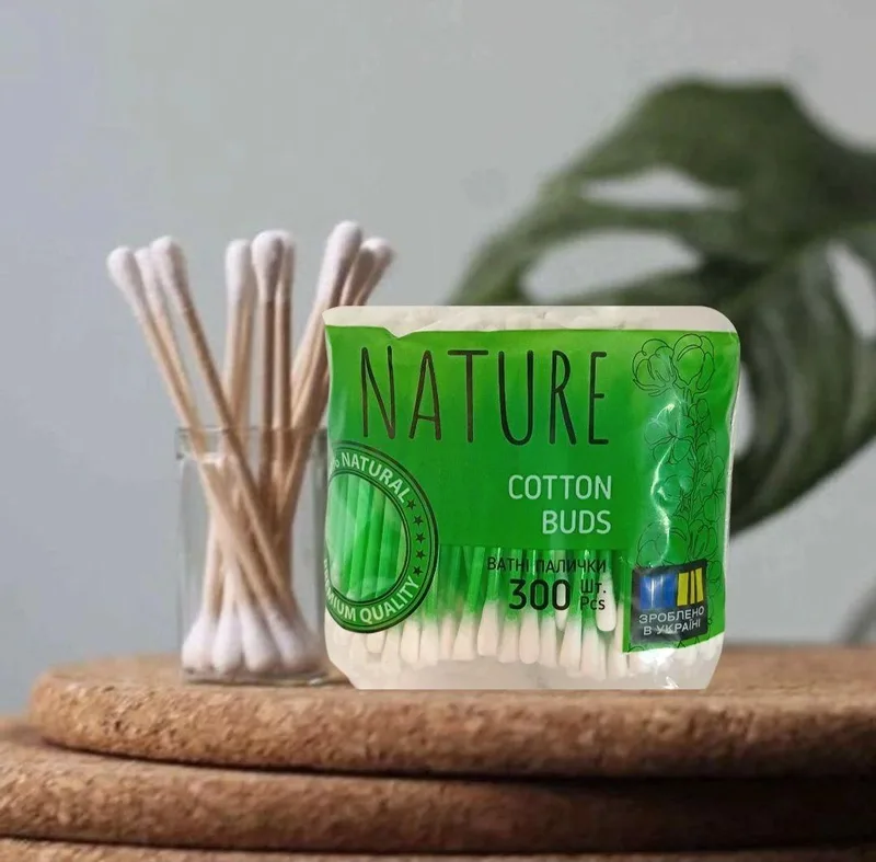 Ватні палички NATURE 300 шт. (2818630237)