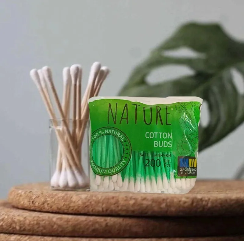 Ватні палички NATURE 200 шт. (2818630213)