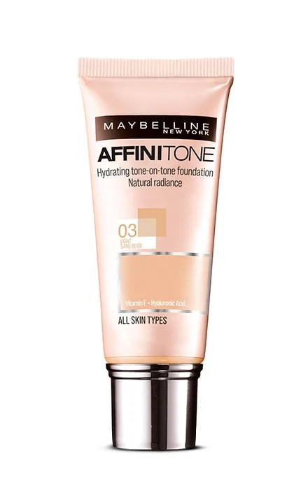 Тональний крем для обличчя Maybelline Affinitone Досконалий Тон 03 Cвітло-бежевий 30 мл