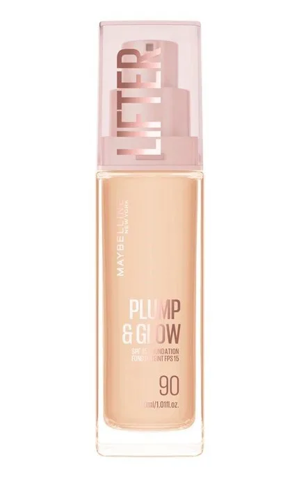 Тональний крем Maybelline New York Lifter Plump & Glow Foundation SPF15 відтінок 90 30 млFTER SPF15 90