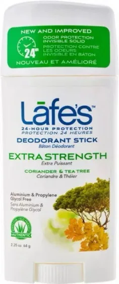 Lafe's Deodorant Stick Extra Strength Coriander & Tea Tree - Дезодорант-стік "Коріандр та чайне дерево"