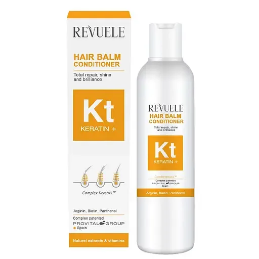 Кондиціонер для блиску та сяйва волосся Revuele Keratin+ відновлюючий 200 мл