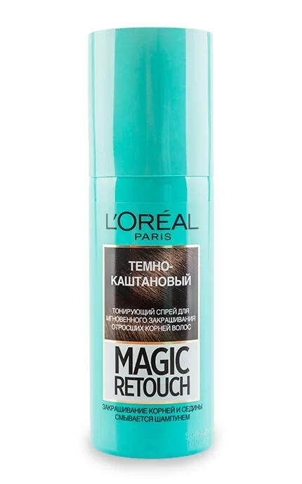 Тонуючий спрей для волосся L'Oreal Paris Magic Retouch відтінок темно-каштановий 75 мл