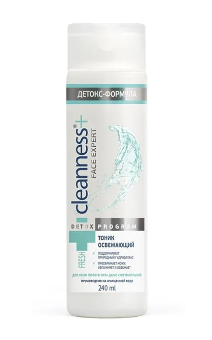 Тонік для обличчя Cleanness+ освіжаючий, 240 мл