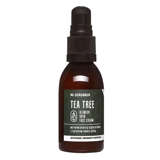 Крем для обличчя Mr.Scrubber Blemish Skin Face Cream Tea Tree з гідролатом чайного дерева, 55 мл