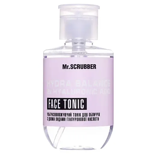 Ультразволожувальний тонік для обличчя Mr.Scrubber Hydra Balance 2x Hyaluronic Acid Face Tonic з двома видами гіалуронової кислоти, 250 мл