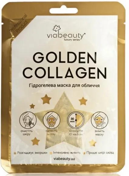 Маска-плівка VIA Beauty Гідрогелева з 24К біо-золотом для обличчя