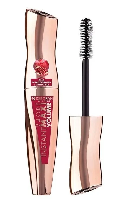 Туш для вій Deborah 24Ore Instant Maxi Volume With Keratin and Pomegranate Oil Об'ємна Чорна 12 мл