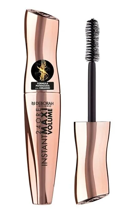 Туш для вій Deborah Instant Maxi Volume With Ceramides Об'ємна з керамідами Чорна 12 мл