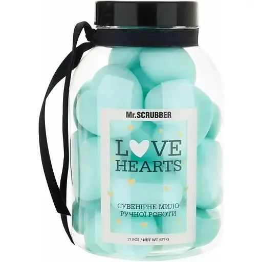 Парфумоване мило ручної роботи Mr.Scrubber Love Hearts Tiffany 17 шт. 527 г